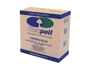 Papel Toalha Rolo 20cm x 200m 100% Fibras ECO cx c/6 un