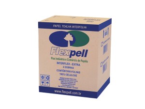 Papel Toalha Interfolha 20cm x 21cm 100% Celulose EXTRA cx c/5000 un